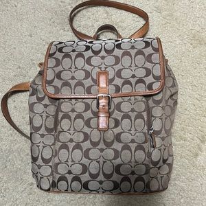 Coach backpack orange interior